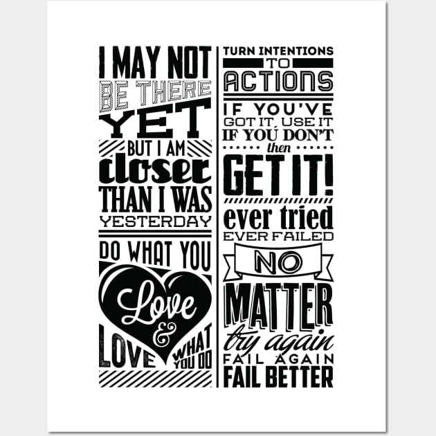 Motivational Poster Wall Art Wall Art by Modestquotes